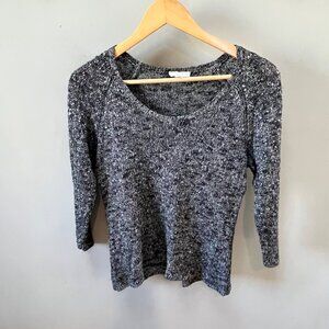 Eileen Fisher Womens Shimmer Karma Linen Blend‎ Knit Sweater Top Size XS